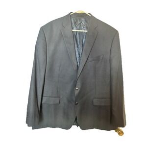 Michael Kors Men's 48R Houndstooth Sport Coat Blazer Jacket Navy Blue Two-Button